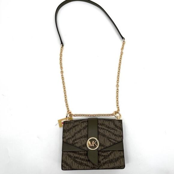 Michael Kors Olive Green Greenwich Covertible Crossbody Bag NWT - Picture 2 of 16